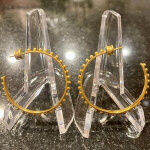 Julie Voss Soho Hoop Earrings (Large) 24k Gold Plate